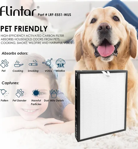 Miniatura 5 de Filtro de repuesto True HEPA, compatible con el purificador de aire LEVOIT EverestAir, grado H13 True HEPA + filtro de repuesto de carbón activado