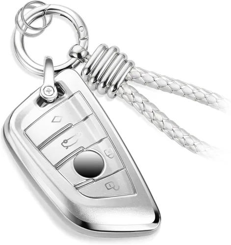 Miniatura 29 de para Cadillac - Funda para llavero con cuerda trenzada metálica, funda suave mejorada para 2020 en adelante CT4 CT5 CT6 XTS XT4 XT5 ATS, etc.