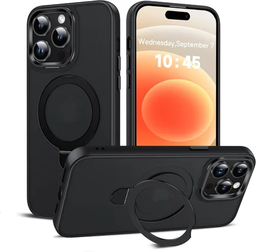 Miniatura 21 de LeYi para iPhone-13 Funda/iPhone-14 Fundas: con soporte para MagSafe i Phone 13Funda con anillo magnético iPhone14 iPhone13 Cubierta Funda para Negro