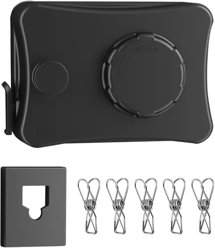 Miniatura 6 de Línea de ropa retráctil que retrae al aire libre interior,Anti Flacidez Impermeable Bloqueo Mejora Gris W-anti Sag-gris
