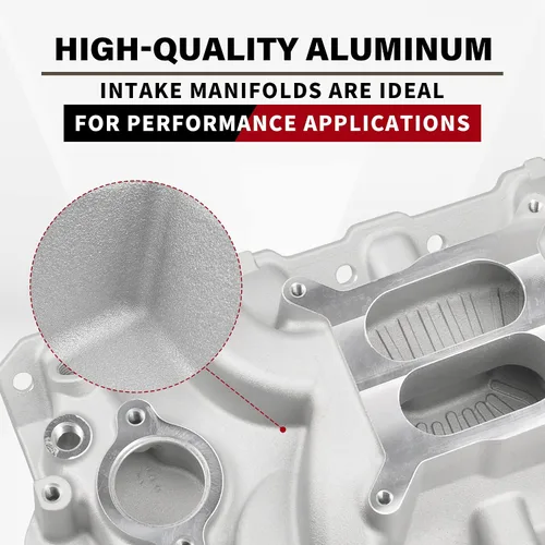 Miniatura 5 de Colector de admisión de aluminio de doble plano compatible con Chevy SBC 305 350 383
