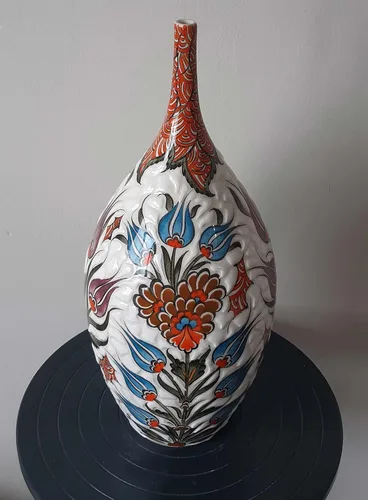 Miniatura 5 de Jarrón de cerámica hecho a mano, 12 pulgadas