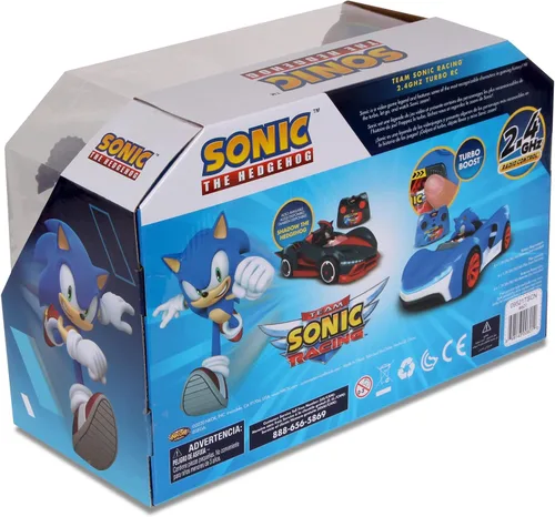 Miniatura 8 de NKOK Team Sonic Racing - Auto de juguete con control remoto de 2.4 GHz con Turbo Boost – Sonic The Hedgehog 601, cuenta con luces funcionales
