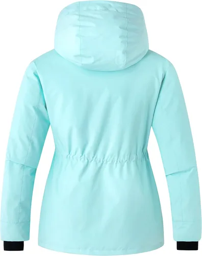 Miniatura 2 de Skieer Chaqueta de esquí impermeable con capucha para mujer, chaqueta de invierno cálida para la nieve