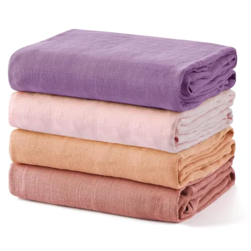 Miniatura 19 de Momcozy Mantas de muselina para bebé, suaves y sedosas de 47 x 47 pulgadas, mantas transpirables para envolver al recién nacido, para niños y niñas