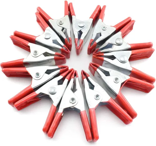 Miniatura 5 de 12 abrazaderas de resorte de metal de 2 pulgadas resistentes para carpintería y camping (apertura máxima de 0.8 pulgadas)