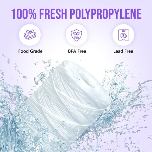 Miniatura 7 de Cartucho de filtro de agua de sedimentos de 5 micras de alta capacidad para heridas de 10 x 4.5 pulgadas, elimina arena, suciedad, limo, óxido, vida