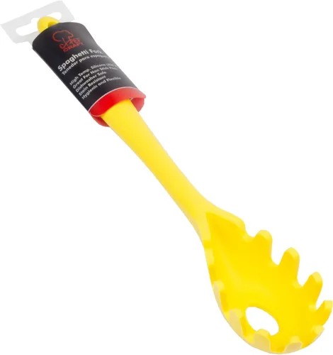 Miniatura 2 de Chef Craft Tenedor de silicona prémium para espaguetis y pasta, 11.5 pulgadas, color amarillo