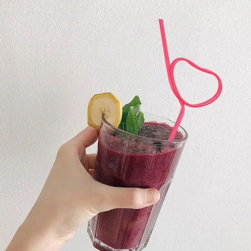 Miniatura 10 de 25 popotes de plástico para cóctel, en forma de corazón, reutilizables, pajitas largas y flexibles para ducha, suministros de fiesta de cumpleaños