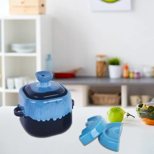 Miniatura 2 de Vencer Frasco de boca ancha peso de fermentación dividida,Pesos de fermentación para decapado y fermentación Crock,Azul, VHF-018B