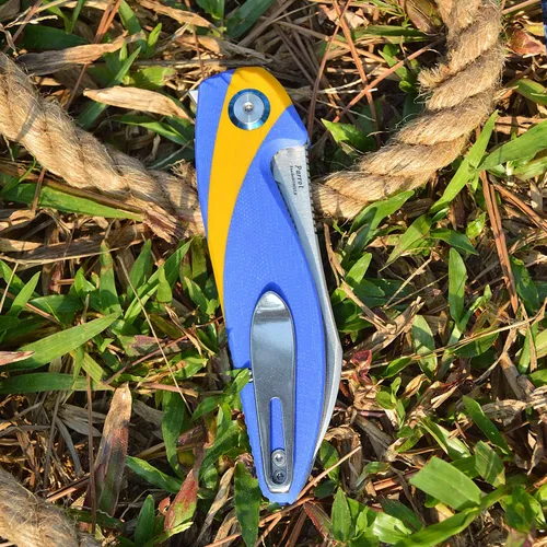 Miniatura 6 de Harnds Parrot - Cuchillo de bolsillo plegable con clip y bloqueo de hoja, cuchillo plegable EDC de 8.4 pulgadas con mango G10 a prueba de sudor