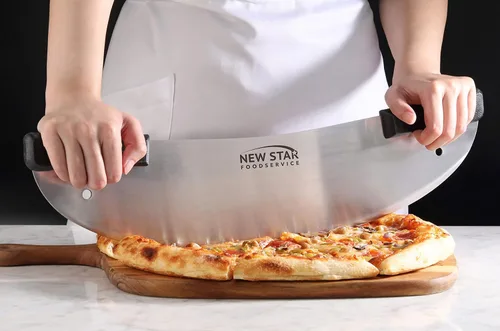 Miniatura 7 de New Star 50646 Cuchillo de pizza de acero inoxidable de grado comercial, estilo rockero, 20 pulgadas