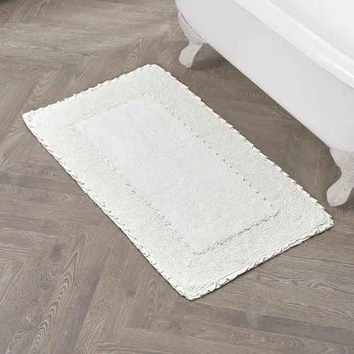 Miniatura 25 de Laura Ashley Ruffle tapete para baño de algodón de 17 x 24 pulgadas