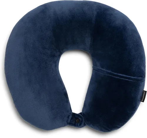 Miniatura 10 de Brookstone Microbead - Almohada para el cuello, súper suave, acogedora y ligera, almohada de viaje de felpa con bolsillo para teléfono