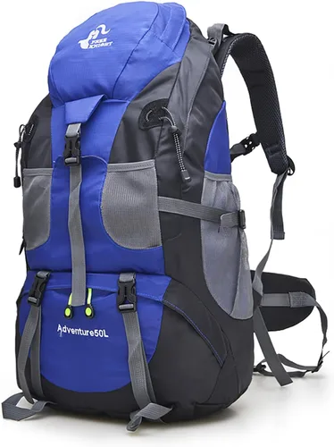Miniatura 12 de Bseash Mochila de senderismo de 50 L, resistente al agua, ligera, mochila deportiva para deportes al aire libre, bolsa de viaje para camping, Azul