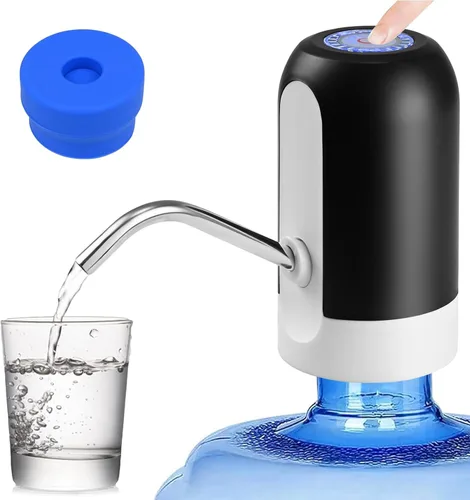 CHIVENIDO Dispensador de agua de 5 galones - Bomba de botella de agua con tapas reutilizables para tapa de rosca o corona, dispensador de jarra de