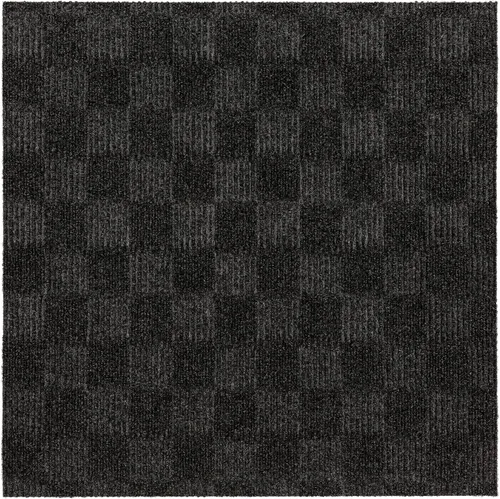 Miniatura 3 de Mohawk Home Baldosa de alfombra de 24" x 24" para interiores/exteriores, altura de pelo de 0.25", despegar y pegar, poliéster negro, (15 baldosas)