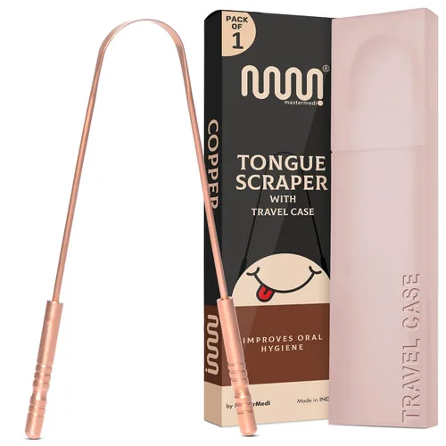 Miniatura 13 de MasterMedi Raspador de lengua negro con estuches (forma de cuchara, paquete de 2), limpiador de lengua para tratamiento del mal aliento, raspador
