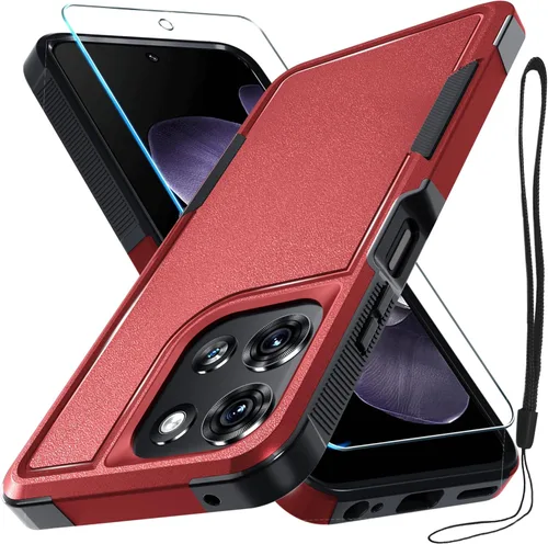 Miniatura 75 de Funda compatible con Moto G 5G 2024, cuerpo completo, resistente, resistente, a prueba de golpes, con correa de cordón, protector de pantalla