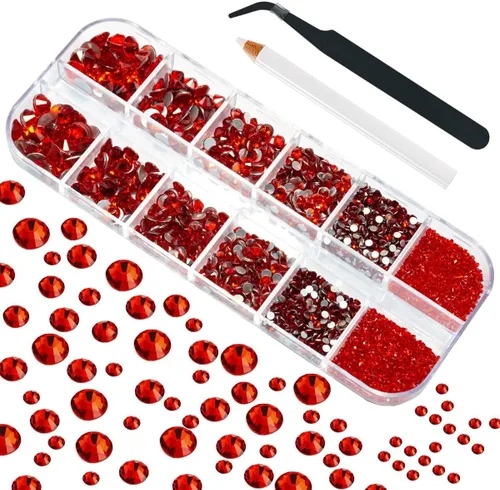 Miniatura 12 de Juego de 4010 diamantes de imitación dorados champán para arte de uñas, diamantes de imitación de parte trasera plana, dijes dorados para uñas, 6
