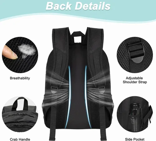 Miniatura 4 de DAFISKY Mochila de fútbol juvenil – Bolsa de fútbol con zapatos y compartimento para pelotas Bolsa deportiva para baloncesto, voleibol, fútbol