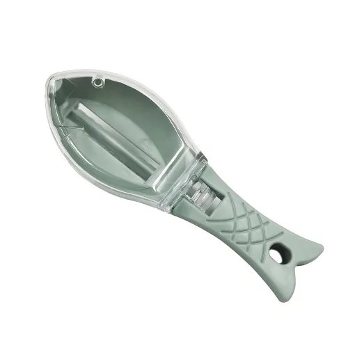 Miniatura 4 de AKOAK Cepillo de eliminación rápida de escamas de pescado para cocina, raspador de plástico, accesorio de limpieza creativa, paquete de 1 (azul)