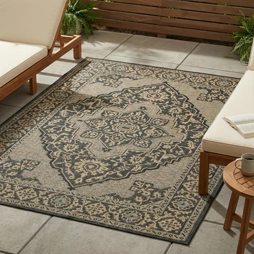 Miniatura 25 de FH Home Alfombra plana tejida para exteriores, impermeable, fácil de limpiar, resistente a las manchas, hilo de polipropileno de alta calidad