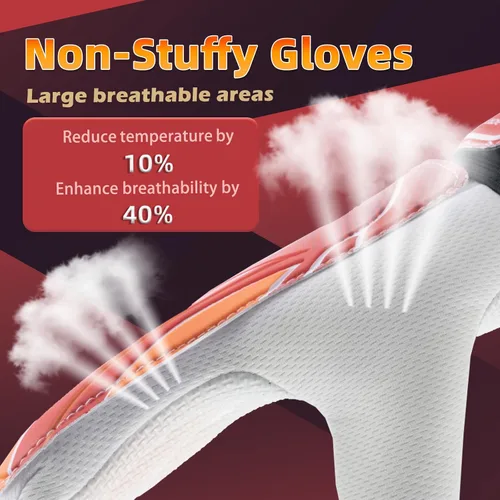 Miniatura 4 de Guantes de portero de fútbol para jóvenes y niños, guantes de portero con palmas de súper agarre, guantes de fútbol antideslizantes, protección Rojo