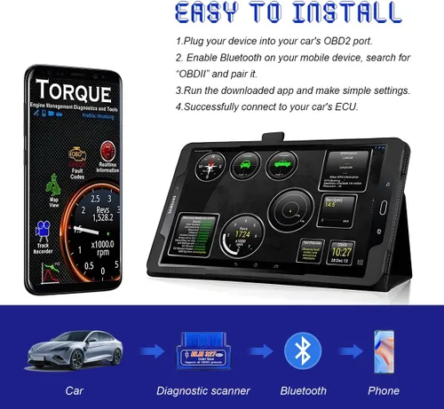 Miniatura 5 de ELM327 OBDII - Escáner de diagnóstico automático para automóvil, mini interfaz ELM327, lector de código de falla de motor Bluetooth, detector