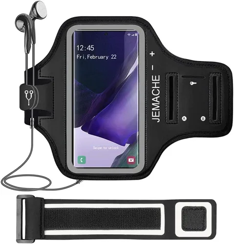 Brazalete para Galaxy Note 20, 20 Ultra, resistente al agua, para entrenamiento de gimnasio y correr, para Samsung Galaxy Note 20/20 Ultra con Negro