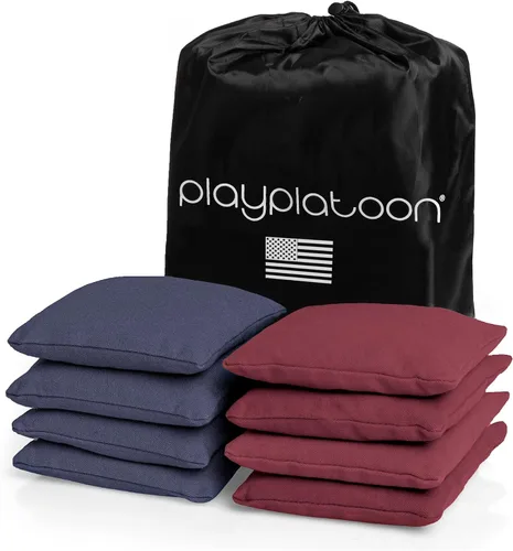 Miniatura 31 de Bolsas de cornhole de tela de pato resistentes a la intemperie premium de Play Platoon - Juego de 8 bolsas de frijoles para juego de Corn Hole