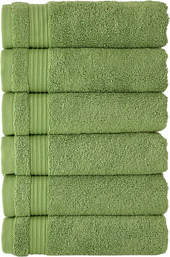 Miniatura 12 de Classic Turkish Towels CTT - Juego de 12 paños de primera calidad, 100% algodón turco, altamente absorbentes y de secado rápido, toallas faciales
