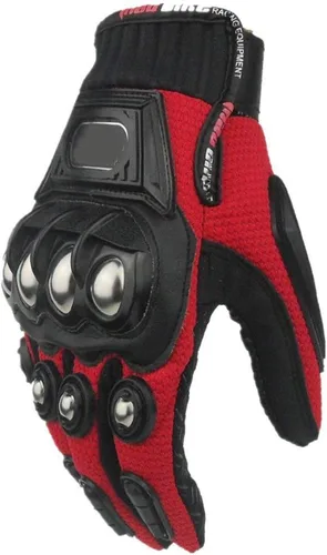 Miniatura 7 de Guantes de seguridad de acero para motocicleta, motocicleta, moto, deportes de carreras, guantes reforzados