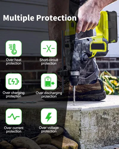 Miniatura 5 de Reemplazo de batería de 3.0Ah para batería Ryobi ONE+ de iones de litio de 18 V de 3.0 Ah, paquete de 2