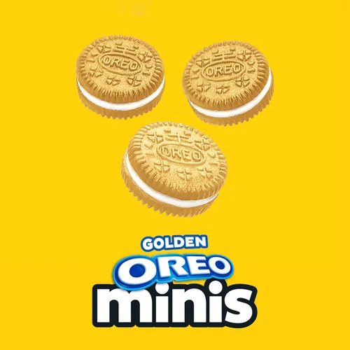 Miniatura 6 de Galletas OREO Minis tipo sándwich doradas, 12 bolsas de 3 oz