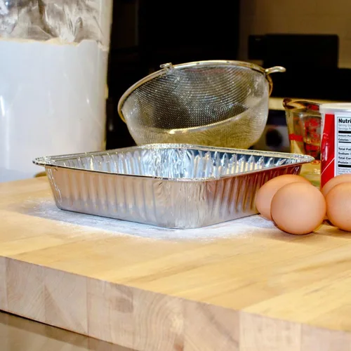 Miniatura 3 de Bandeja cuadrada de aluminio desechable para hornear pasteles profundos de 9 pulgadas, para cocinar, calentar, almacenar, preparar comidas, horno