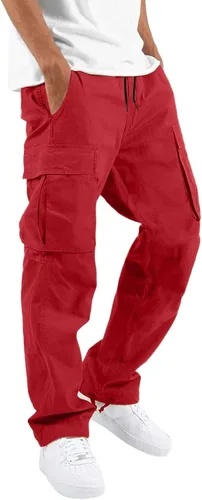 Miniatura 4 de EELHOE Baggy Cargo Pants for Men Ripstop Relaxed Fit Lightweight Trousers Casual Tactical Hiking Bottom Pant Multi Pocket