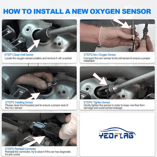 Miniatura 7 de 4 sensores O2 15717, sensor de oxígeno compatible con Ford para serie E compatible con Lincoln para Continental para Mazda para B4000 para Mercury