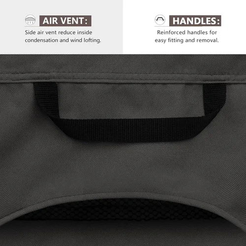 Miniatura 4 de ULTCOVER Funda Impermeable para Silla de Patio – Funda para Silla de Césped Individual de Salón de Asiento Profundo para Exteriores, Paquete de 2