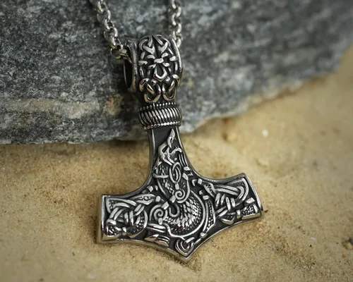 Miniatura 4 de Baldur Jewelry - Collar con Colgante de Martillo de Thor Mjölnir - Joyería Vikinga Nórdica de Thor - Collar de Thor - Regalos de Thor para Hombres