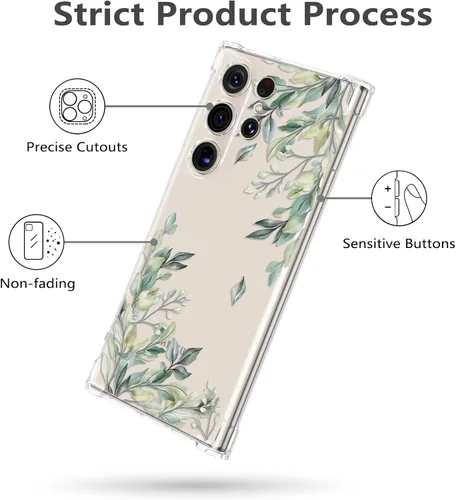 Miniatura 5 de RALEAVO Funda protectora para Samsung Galaxy S23 Ultra, funda protectora transparente de poliuretano termoplástico suave con esquinas reforzadas