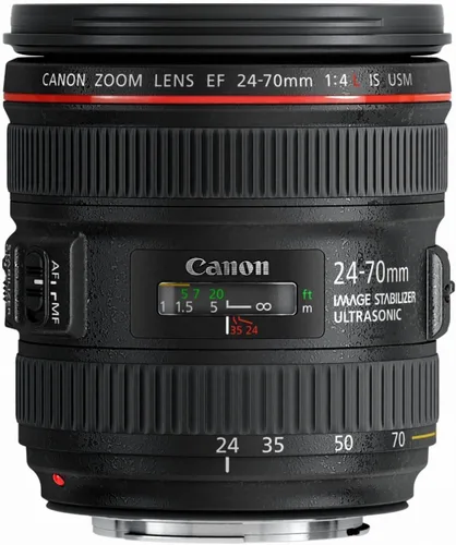 Canon EF 24-70mm f/4.0L IS USM Lente de zoom estándar (Renovado)