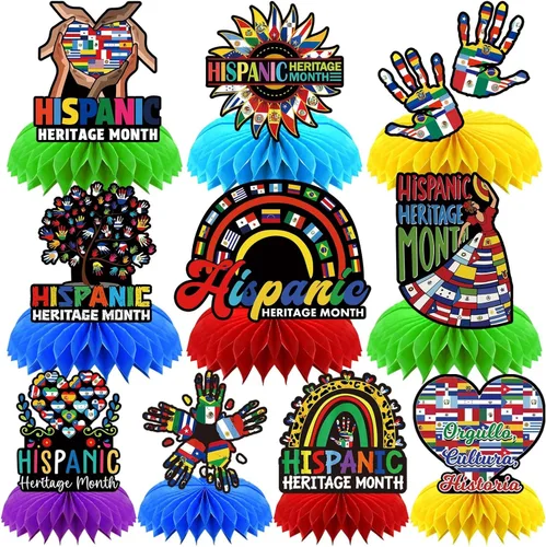 Miniatura 11 de 10 piezas de centros de mesa de panal de abeja de San Valentín para la mesa, decoraciones de San Valentín, centro de mesa de panal, centros de mesa