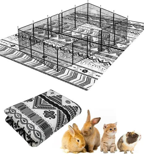 BNOSDM Forros de jaula extra grandes de 91 x 63 pulgadas para conejos, tapete antideslizante para conejos, alfombra antideslizante para conejos,
