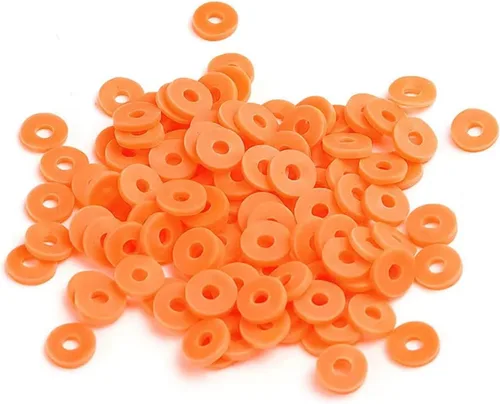 Miniatura 19 de 2000 cuentas de vinilo Heishi planas, redondas, de arcilla polimérica, espaciadoras para hacer pulseras, collares, aretes, accesorios, bricolaje