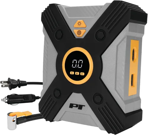Miniatura 14 de Performance Tool Vortex E00004 Inflador de Neumáticos y de Bote 12V, Portabrocas de Aire con Bloqueo por Palanca, Cable de Alimentación Largo, Tres