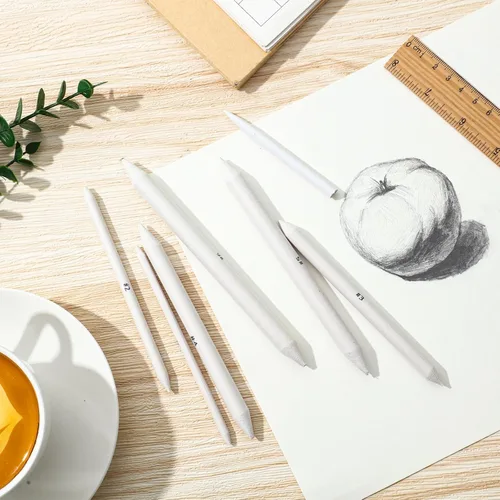 Miniatura 7 de Fulmoon Juego de 288 piezas de tocón de mezcla y tortillón, tocones de mezcla de arte de papel, tocones de mezcla para dibujo, sombreado