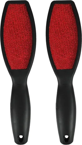 Black Duck Brand Juego de 2 cepillos de pelusa de terciopelo de doble cara. Elimina pelusas, polvo, caspa y pelo de mascotas de la ropa y tapicería