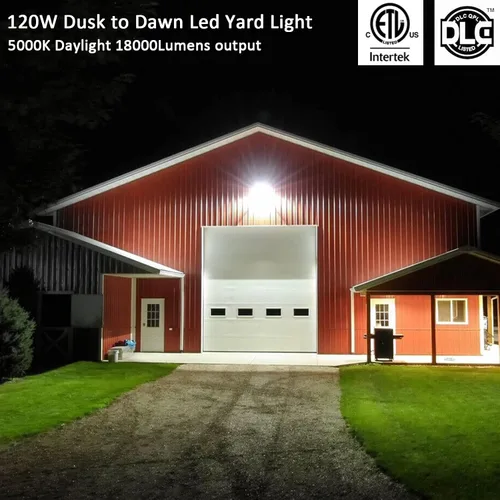 Miniatura 2 de Luz LED de Granero 120W, 5000K Luz de Día 18000LM de Anochecer a Amanecer Luz LED de Patio Exterior con Fotocélula, 800W MH/HPS Equiv, Luz LED