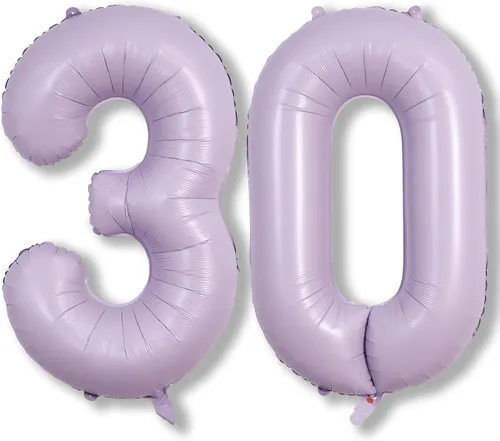 Miniatura 80 de Globos morado pastel de número 12, 40 pulgadas, globos gigantes de aluminio, de mylar, número 1 y 2, para niñas de 12 años, globos lilas